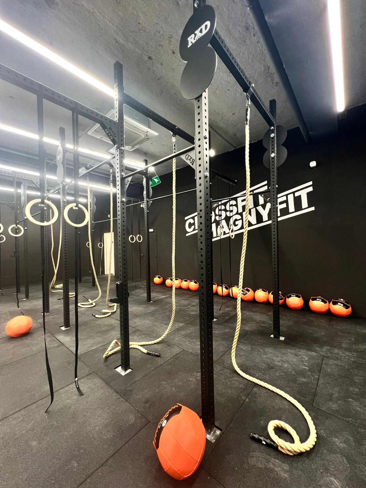 c1e6e09c-752b-4705-b541-c463c3b1e390 racks, cordes, anneaux et wall ball dans la salle de crossfit Magnyfit à Magny les Hammeaux